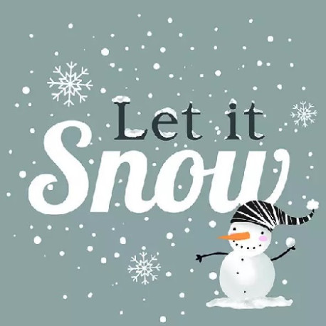 Tovaglioli Natalizi di Carta tema Snowman Silver – 33×33 cm, 3 Veli, 20 pz – Idea Regalo, Decorazione Tavola e Feste