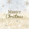 Tovaglioli Natalizi di Carta tema Merry Christmas – 33×33 cm, 3 Veli, 20 pz – Idea Regalo, Decorazione Tavola e Feste