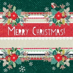 Tovaglioli Natalizi di Carta tema Lovely Christmas – 33×33 cm, 3 Veli, 20 pz – Idea Regalo, Decorazione Tavola e Feste