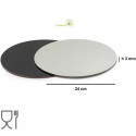 Disco Sottotorta Sottile Accoppiato Nero/Argento Decora – Spessore 0,3 cm, Doppia Faccia, Formato Ø24 cm