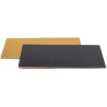 Sottotorta Rettangolare Sottile Oro/Nero Decora – Spessore 0,3 cm, Doppia Faccia, Formato 20×30 cm