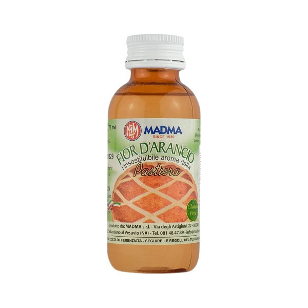 Aroma Naturale Fior d'Arancio Madma 75 g – Ideale per Pastiera Napoletana, Dolci, Creme e Biscotti