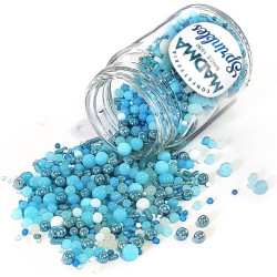 Sprinkles Mix Blue Shades Madma 90 g – Decorazioni di Zucchero Blu, Celeste e Azzurro per Dolci e Biscotti