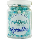 Sprinkles Mix Blue Shades Madma 90 g – Decorazioni di Zucchero Blu, Celeste e Azzurro per Dolci e Biscotti