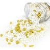 Sprinkles Mix "White Christmas" Madma 90 g – Decorazioni Natalizie Oro e Bianco, per Dolci e Biscotti