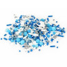 Sprinkles Mix Winter Snow Madma 90 g – Zuccherini Invernali Argento, Blu e Bianco con Stelline per Torte e Biscotti