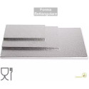 Sottotorta Rigido Rettangolare Argento Decora – Spessore 1,2 cm, Formati 20 / 35 cm