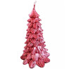 Candela Natalizia a forma di Albero di Natale – Rosso (H 13 cm) in Cera