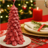 Candela Natalizia a forma di Albero di Natale – Rosso (H 13 cm) in Cera