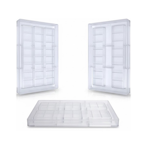 Stampo Torroncino/Barretta Cioccolato in Policarbonato Professionale – Da 100g a 200g (Varie Cavità/Misure)