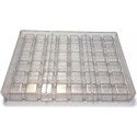 Stampo cioccolato cremino da 7 g, stampo policarbonato da 28 impronte di lato 2,5 cm ed altezza 1,5 cm
