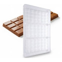 Stampo Tavolette Cioccolato 100g in Policarbonato Professionale | 3 Cavità Rettangolari (15×7,5cm) | 24 Quadretti Lisci