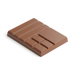Stampo Policarbonato Mini Tavoletta di cioccolato "Mix" 20 g – 12 Cavità Rettangolari 6×4,5 cm