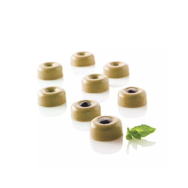 Small Oval Savarin Silikomart – Stampo in Silicone per 24 Mini-Porzioni Ovali (4,4×3,2×H2,45cm)