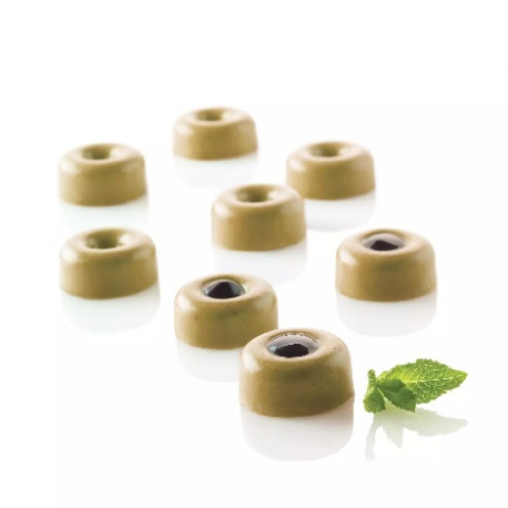 Small Oval Savarin Silikomart – Stampo in Silicone per 24 Mini-Porzioni Ovali (4,4×3,2×H2,45cm)