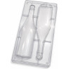 Kit 2 Stampi per Bottiglie di Spumante di Cioccolato (Ø8,6×H31cm, 250g) – 4 Cavità in Policarbonato Professionale