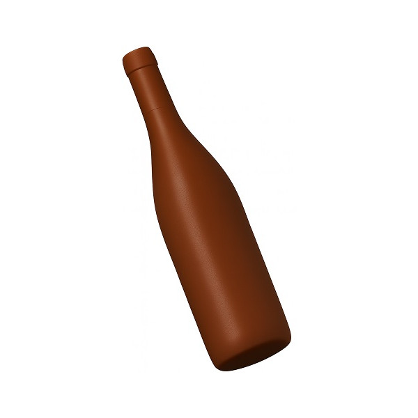 Stampo Bottiglie di Vino di cioccolato (Ø8,2×H3,12cm, 250g) – 2 Cavità in Policarbonato Professionale