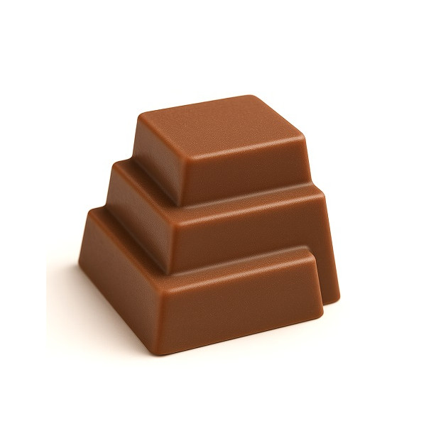 Stampo Cioccolatini Tris di Quadri in Policarbonato – 15 Cavità Professionali 30,6×30,6×H16mm, 12g