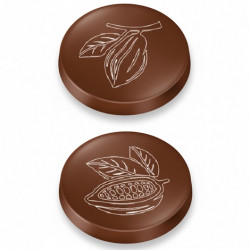 Stampo Cioccolatini Cialda Tonda con Cabosse in Policarbonato – 24 Cavità Professionali Ø29×Hmm, 3g