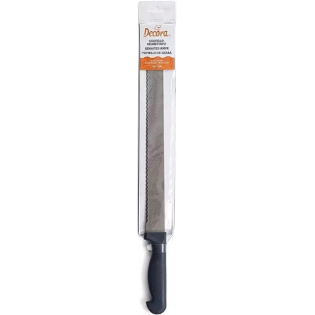 Coltello Seghettato Decora (30cm) – Multiuso a Lama in Acciaio Inox e Manico Ergonomico in Plastica
