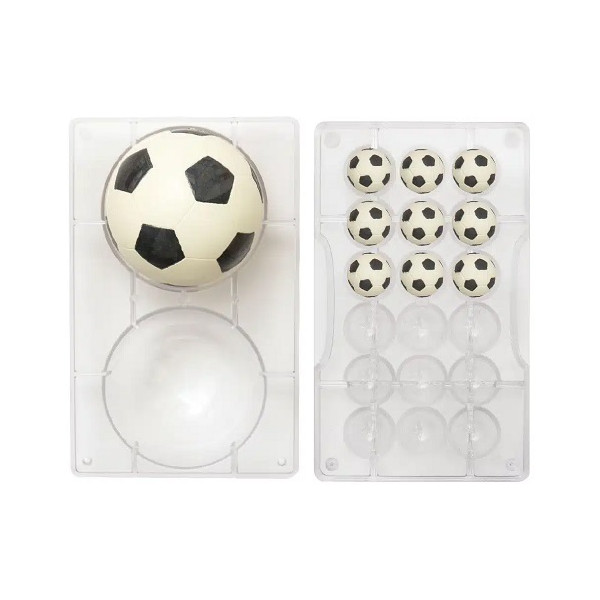 Stampo in Policarbonato Pallone da Calcio – 18 o 2 Cavità Ø2,5 / Ø12cm (Decora)