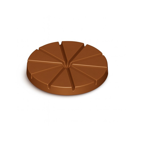 Stampo in Policarbonato per Tortino di Cioccolato a Spicchi (100g) – 2 Cavità Professionali Tonde (Ø10×H1,2cm)