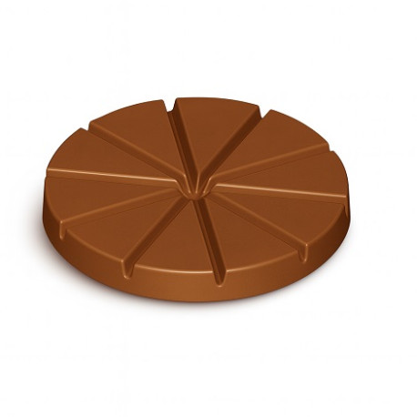 Stampo in Policarbonato per Tortino di Cioccolato a Spicchi (100g) – 2 Cavità Professionali Tonde (Ø10×H1,2cm)