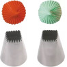 Cornetto Meringa 24/32 Denti Decora in Acciaio Inox – Bocchetta Speciale Quadrata