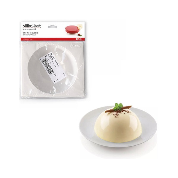Zuccotto Silikomart (Ø11,5/18cm) – Stampo in Silicone Bianco Tortaflex per Torte a Semisfera