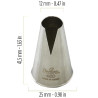 Cornetto Speciale Grande n. 480 Decora: bocchetta per Saint Honore’ in acciaio inox Ø2,5×4cm