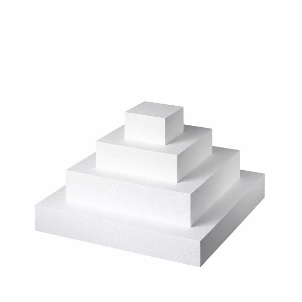 Base in Polistirolo Quadrata H7,5cm – Dummy Cake da 15 a 35cm