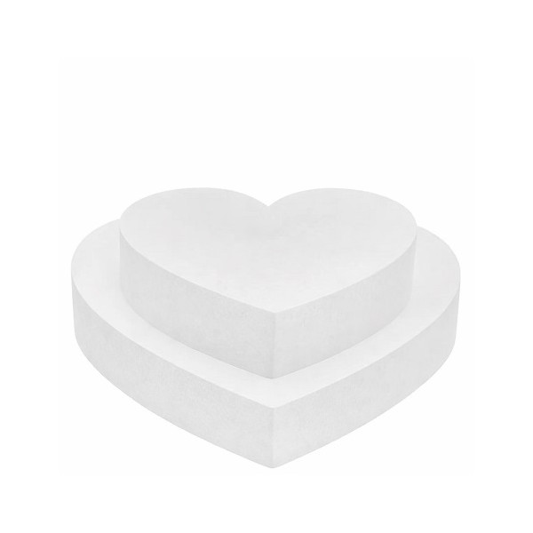 Cuore in Polistirolo H7,5cm | Basi Dummy Cake larghe da 15 a 30 cm