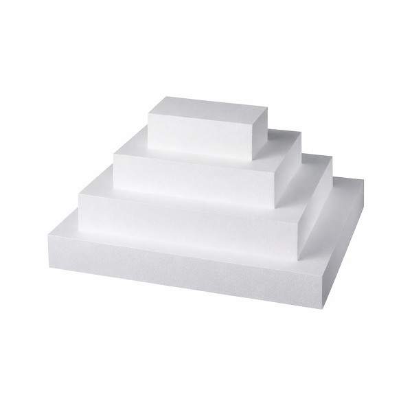 Base in Polistirolo Rettangolare H7,5cm – Dummy Cake nei formati da 30×20 a 45×30 cm