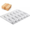Stampi Gelato Cremino 9,2 cm Silikomart Gel12 – Set 2 Stampi + Vassoio 30×40cm + 50 Stecchi