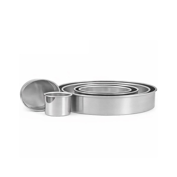 Linea Liotti Tortiera Dritta Tonda Bassa in Alluminio Puro (Ø5/40cm) – Per Torta Americana (H5cm)