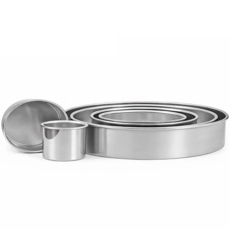 Linea Liotti Tortiera Dritta Tonda Bassa in Alluminio Puro (Ø5/40cm) – Per Torta Americana (H5cm)
