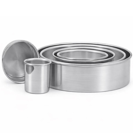 Linea Liotti Tortiera Dritta Tonda Alta per Torta Americana (Ø5/40cm) – Alluminio Puro (H10cm)