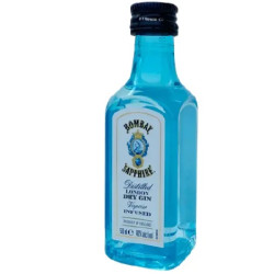 Bombay Sapphire Mignon 5cl in Vetro – London Dry Gin Distillato 40% per Infusione a Vapore