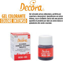 Colorante Alimentare Rosso in Gel Concentrato DECORA (28g) – Professionale per Pasta di Zucchero e Creme