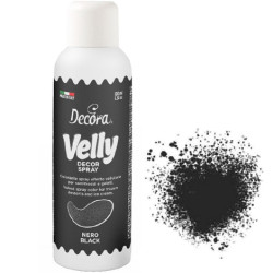 Decorvelly Spray Nero 100ml Decora – Colorante Alimentare Effetto Velluto per Semifreddi e Gelati