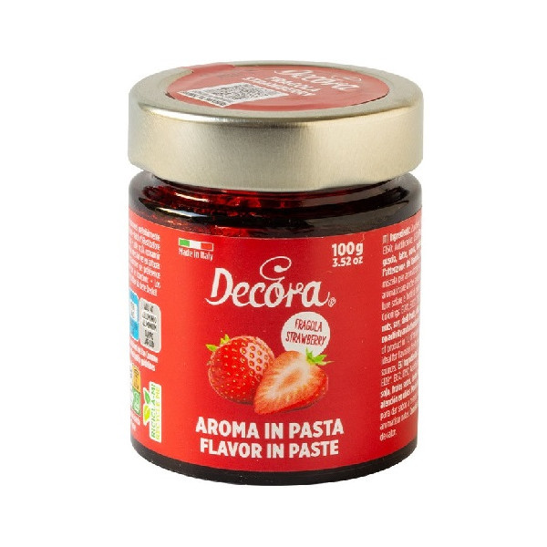 Aroma Concentrato in Pasta alla Fragola Decora 100g – Per Gelati, Creme e Dolci