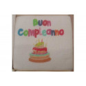 Marshmallow Quadratino "Buon Compleanno" in busta da 20pz