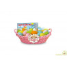 Cesto 20 uova di gallina cioccolata extra fondente confettate da g 35 Cesto 20 uova di gallina cioccolata extra fondente confettate da g 35