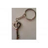 Portachiavi bomboniera chiave con cuore cm 5 Portachiavi bomboniera chiave con cuore cm 5