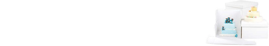 Scatole per torte e scatole per dolci in cartoncino bianco e colorato